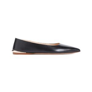 GABRIELA HEARST Women's Pointed-Toe Flats with Metallic Heel Detail Women BLACK